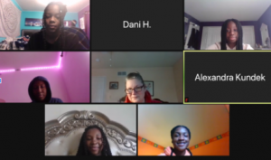 This screenshot was taken on February 9th during the AACC zoom meeting. 