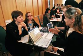 An example of what a job fair might look like during a typical school year. 