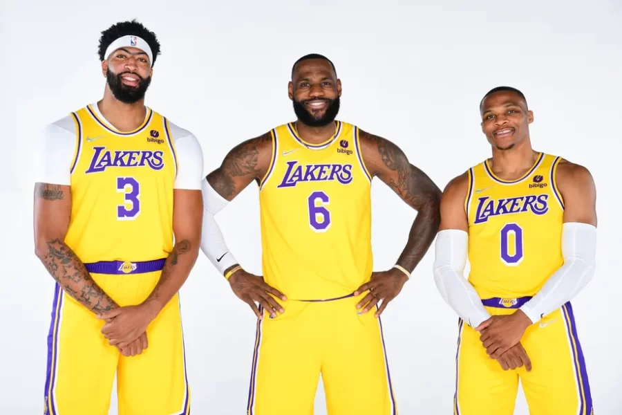 The new trio of 360 according to LeBron that is their new nickname. LeBron(Middle) is looking to get his 6th championship ring and Russell Westbrook(right) is looking to finally get his first ring. While Anthony Davis(Left) is looking to get his second ring since joining the Lakers in the 2019-2020 season.