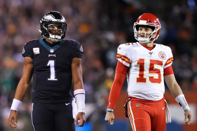Both+Hurts+%281%29+and+Mahomes+%2815%29%2C+showed+out+in+this+years+Super+Bowl