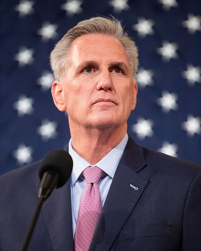 The official portrait of Kevin McCarthy from his time as Speaker of the House.