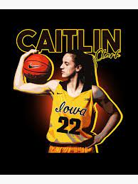 A photo of Caitlin Clark in her Iowa uniform repping her team