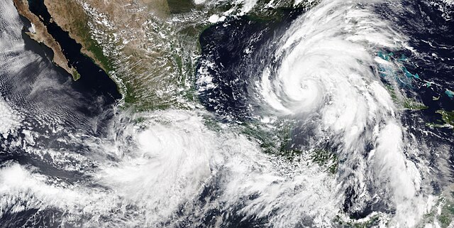 A view of Hurricane Helene as it moves over Florida and the Gulf of Mexico.