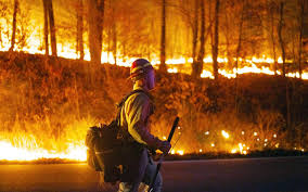 Firefighter efforts near the New York and New Jersey border.