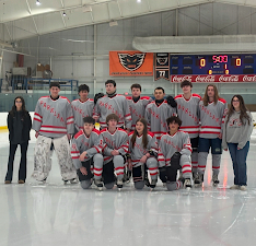 The seniors of Parkland Ice Hockey Club with the senior managers of the team.