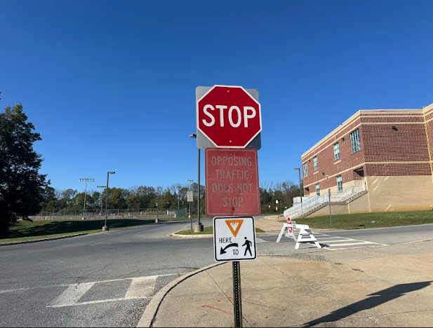 The Parkland High school parking lot can be chaotic so it is important to follow signs. 