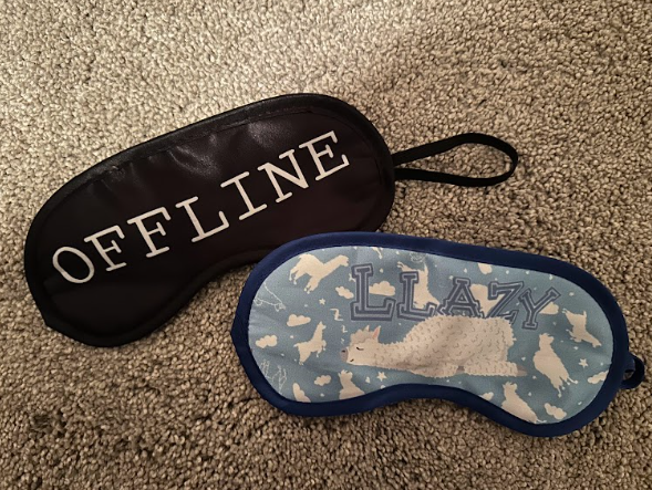 Some people use sleep masks to help them get better sleep. 