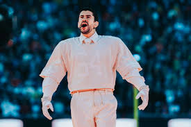 Bad Bunny performs at Superbowl LX. 
